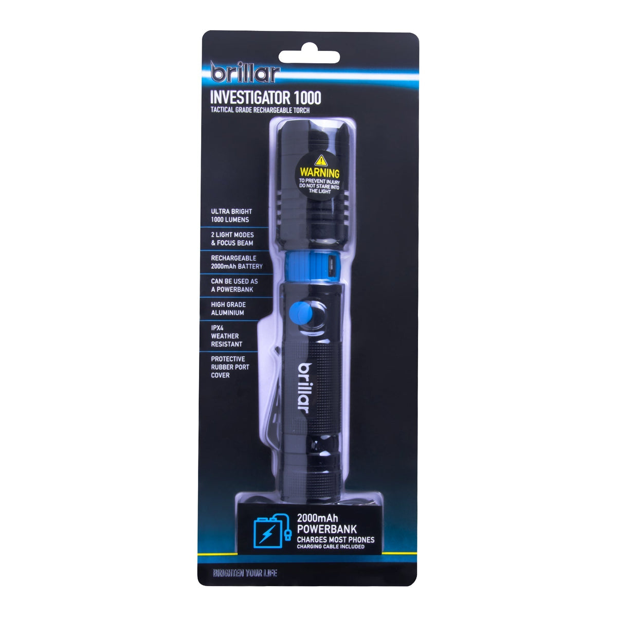 Investigator - 1000 Lumen USB Rechargeable Torch-Flashlights-Brillar