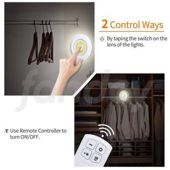 Remote Controlled Multifunction Puck Lights 2pk