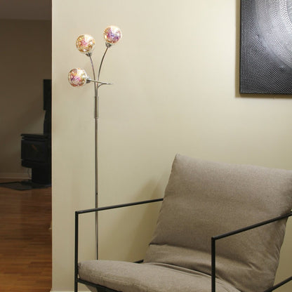 Candice 3 Light Floor Lamp Chrome - LL-09-0195
