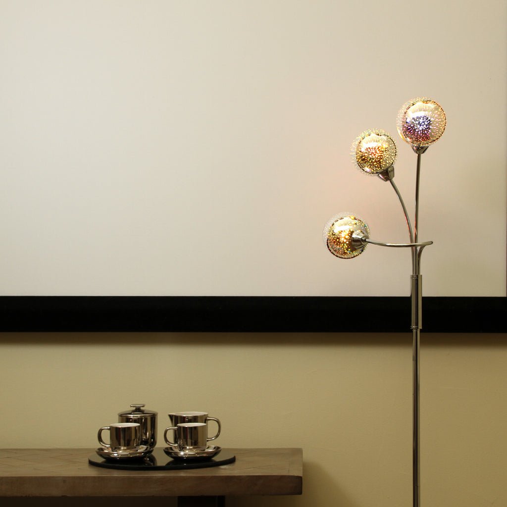 Candice 3 Light Floor Lamp Chrome - LL-09-0195