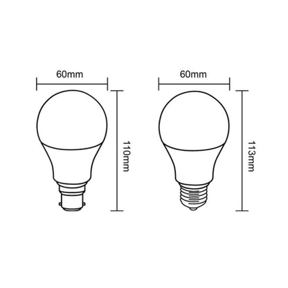 7W LED GLS A60 Shape Yellow Anti-Insect Bug Globe - B22/E27-GLOBES-CLA Lighting
