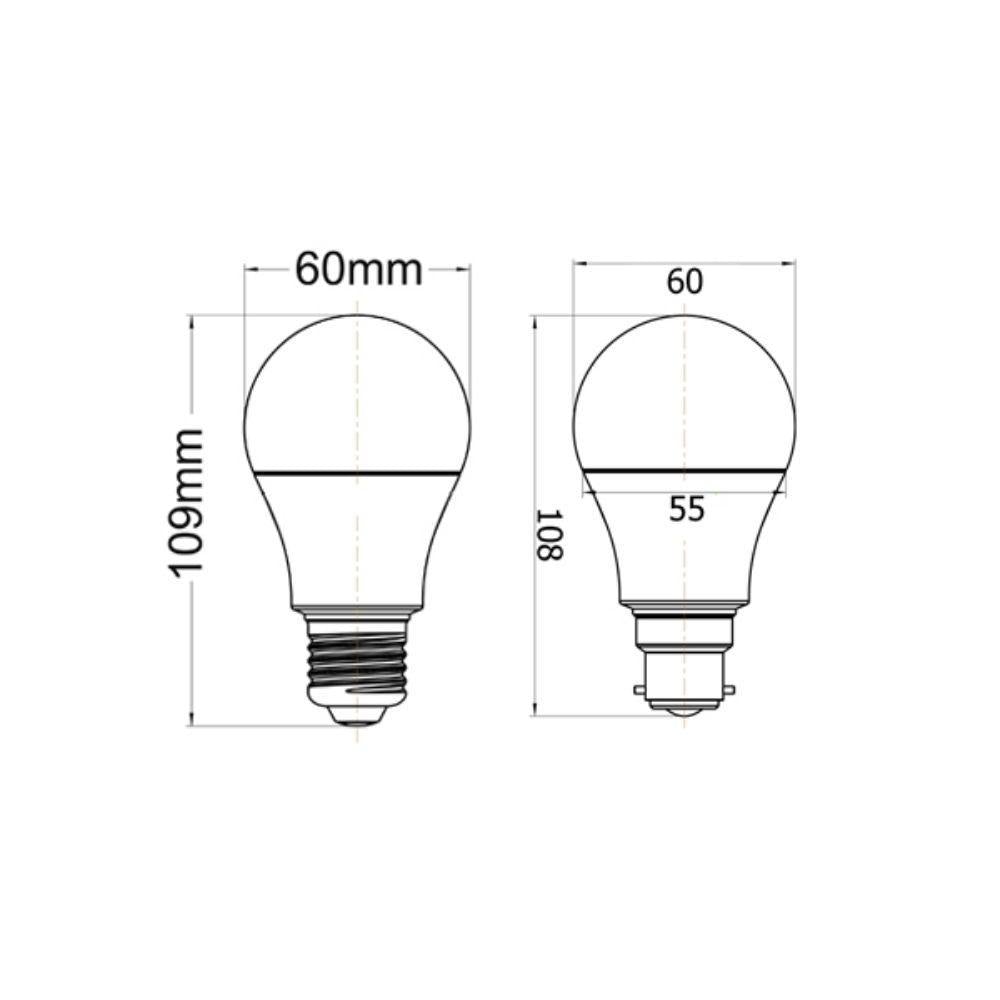 CLA GLS - 10W LED GLS A60 Shape Frosted Globe - B22/E27-GLOBES-CLA Lighting