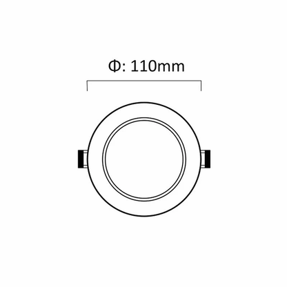 3A Lighting 10W Tri-Colour Dimmable LED Downlight 90mm Cut out