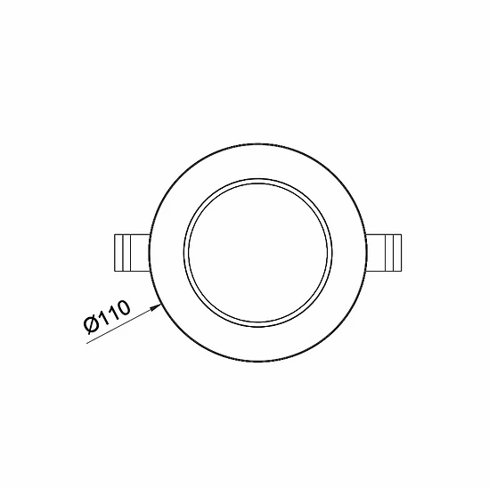 3A Lighting 10W Tri-Colour Dimmable LED Low Profile Downlight 90mm Cut out