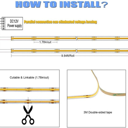 DIY 5 meter Cool White LED Strip Lighting Kit-Strip light-Dropli