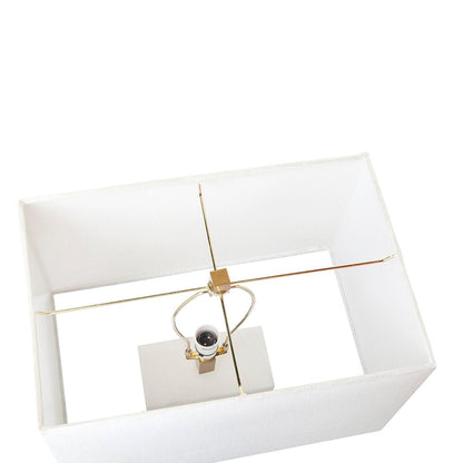 Dominique Alabaster Table Lamp - White--Cafe Lighting and Living