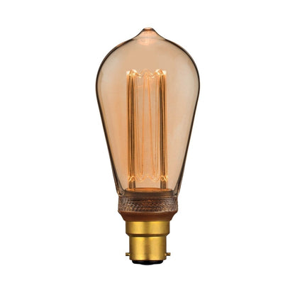 3.5W LED Dimmable Pear ST64 Shape Retro Vintage Filament Globe 1800K - B22/E27 Domus, GLOBES, domus-lrf-st64