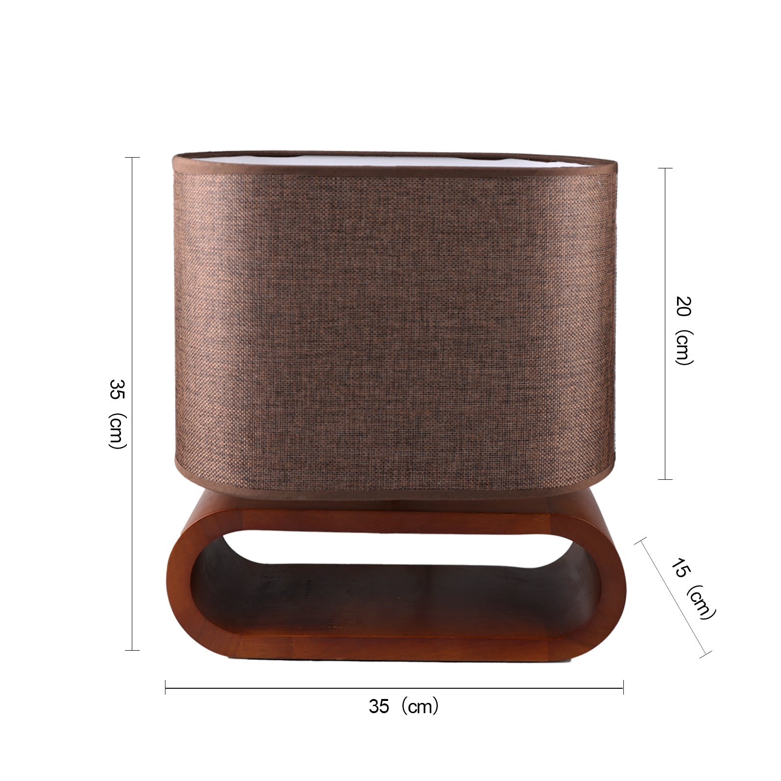 EMIKO Contemporary Nordic Stype Table Lamp Wood Base E27 Brown-Table Light-Dropli