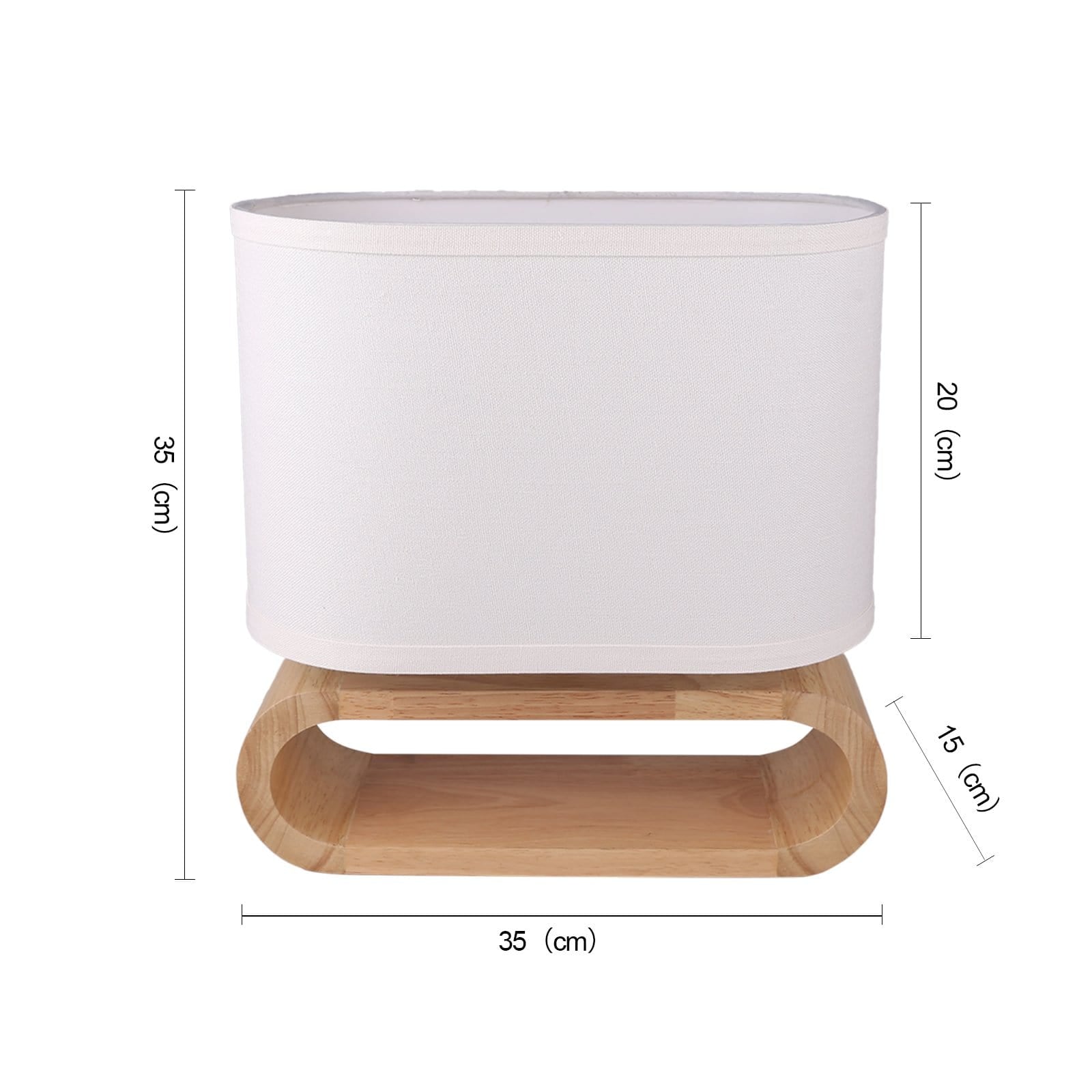 EMIKO Cotemporary Nordic Stype Table Lamp Wood Base E27 White-Table Light-Dropli