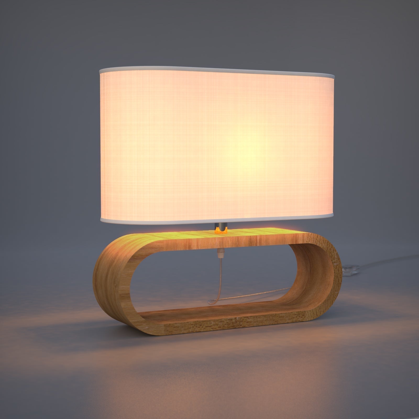 EMIKO Cotemporary Nordic Stype Table Lamp Wood Base E27 White-Table Light-Dropli