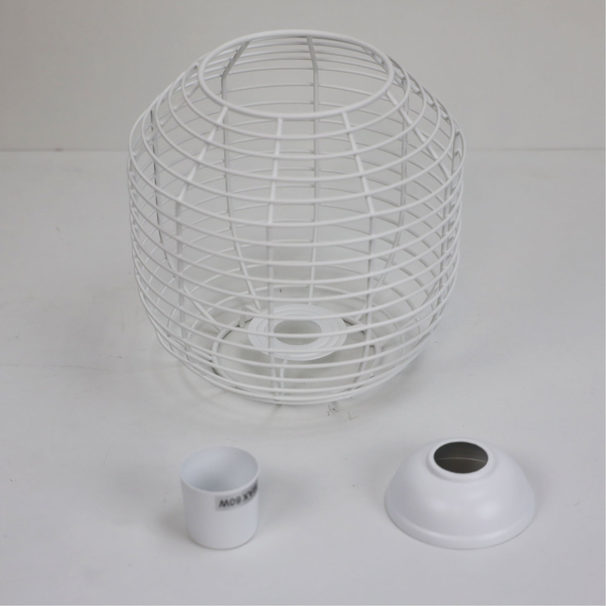 Eve.18 White Mesh DIY Shade B22 - OL2543WH-DIY Batten Fix Lights-Oriel Lighting