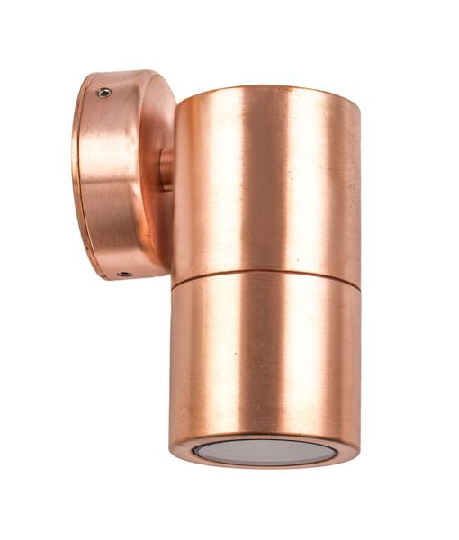 GU10 Exterior Single Fixed Wall Pillar Light Copper IP65 - PG1FC