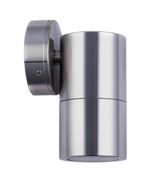 GU10 Exterior Single Fixed Wall Pillar Light Titanium IP65 - PG1FT