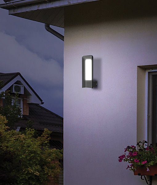 HATHOR Exterior LED Wall Light Dark Grey 9W 3000K IP54 - HATHOR1
