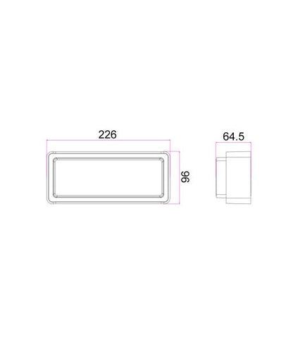 HEKA LED Exterior Wall Light White 13W 3000K IP65 - HEKA2
