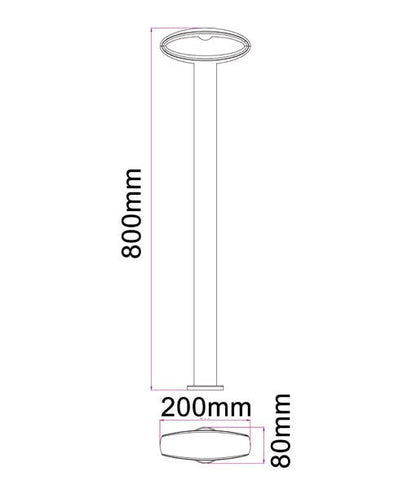 HORUS Exterior LED Bollard Long Black 9W 3000K IP54 800mm - HORUS4 ...