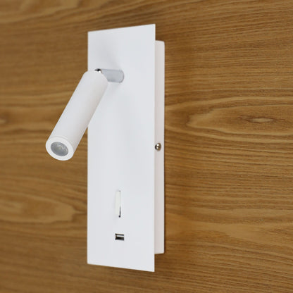Hotel 3W Wall Light With USB 4000K White - OL52103WH-Wall Sconce-Oriel Lighting