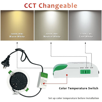 INFINITE 220 12W Trimless Aluminium LED Downlight 90mm cut out-LED downlight-LC