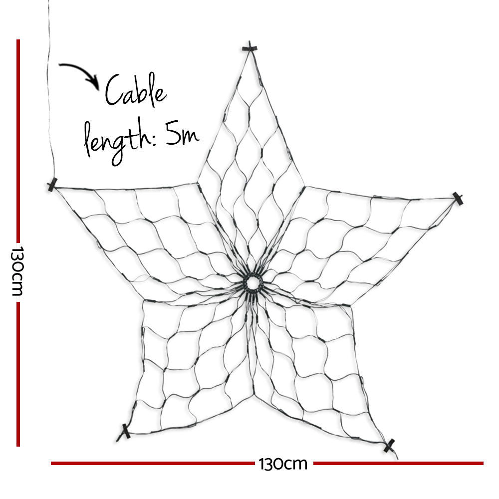 Christmas Lights Motif LED Star Net Waterproof Outdoor Colourful-Home & Garden > Garden Lights-Dropli