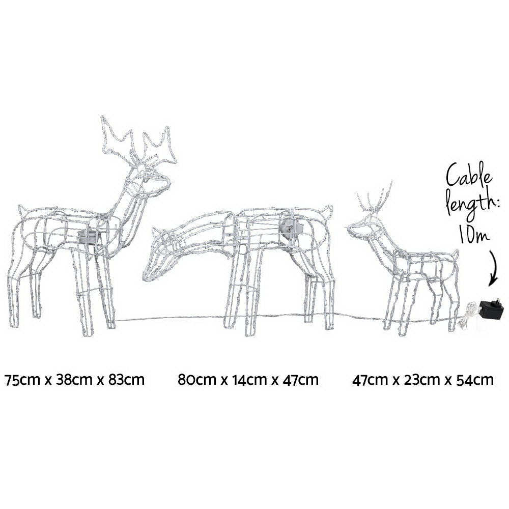 Christmas Motif Lights LED Rope Reindeer Waterproof Outdoor-Occasions > Christmas-Dropli