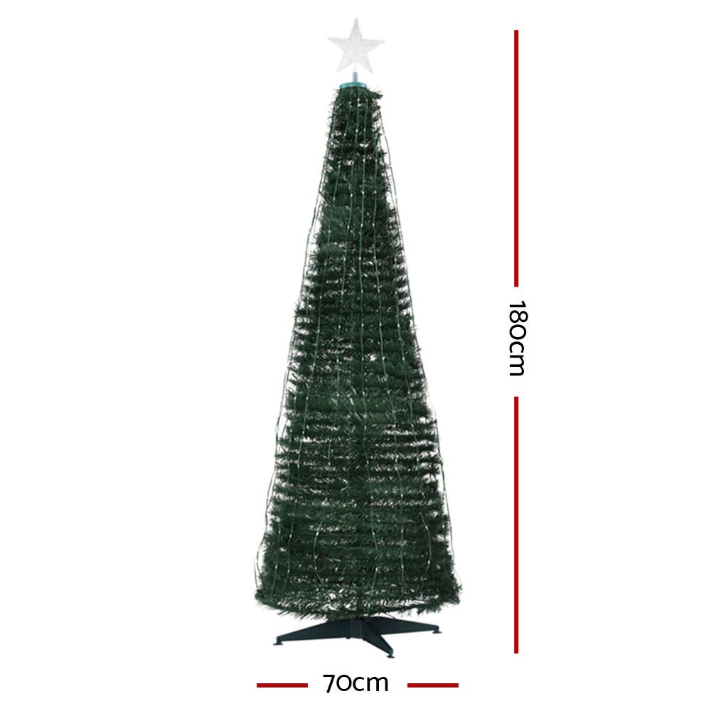 Christmas Tree 1.8M 298 LED Xmas Multi Colour Lights Optic Fibre-Occasions > Christmas-Dropli