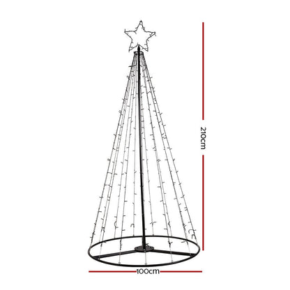 Christmas Tree 2.1M 264 LED Xmas Trees Solar Power Warm White-Occasions > Christmas-Dropli