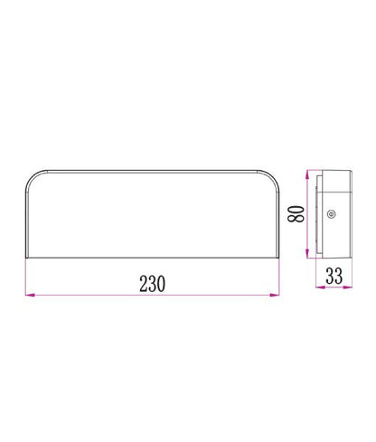 KUK Exterior LED Surface Mounted Wall Light Dark Grey 10W 3000K IP54 - KUK1