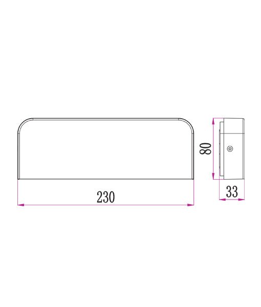KUK Exterior LED Surface Mounted Wall Light White 10W 3000K IP54 - KUK2