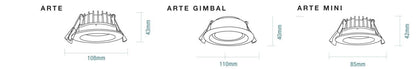 Martec Arte Mini 8W Tricolour Downlight