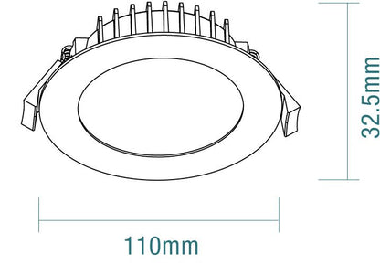 Martec Blitz II 10W Tricolour LED Downlight-LED Downlight-Martec