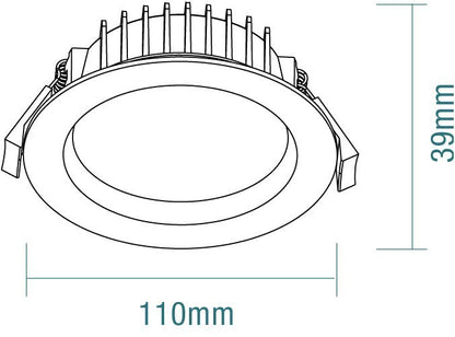 Martec Titan II 10W Tricolour LED Downlight-LED Downlight-Martec