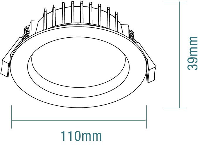 Martec Titan II 10W Tricolour LED Downlight-LED Downlight-Martec