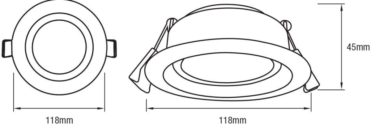 Martec Tradetec Arte 10W Tricolour LED Downlight-LED Downlight-Martec