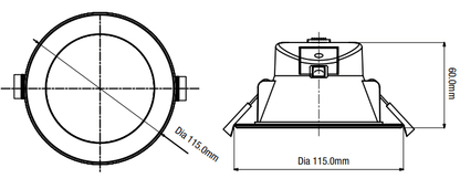 Martec Tradetec Niko 9w Recessed Tricolour LED Integrated Downlight-LED Downlight-Martec