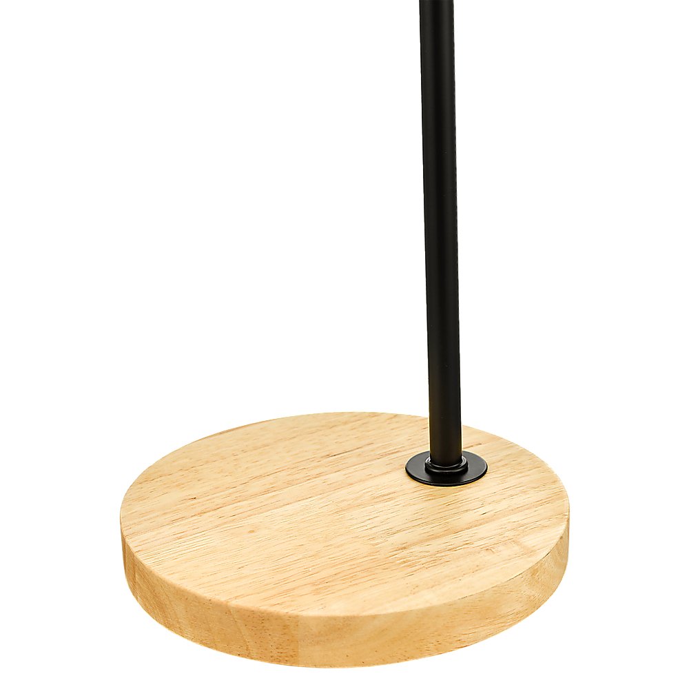 Modern Table lamp Desk Light Timber Base Bedside Bedroom Black-Home & Garden > Lighting-Dropli