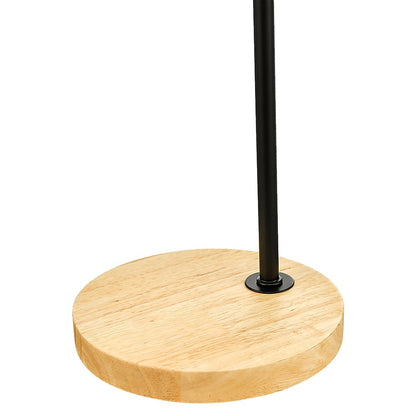 Modern Table lamp Desk Light Timber Base Bedside Bedroom Black-Home & Garden > Lighting-Dropli