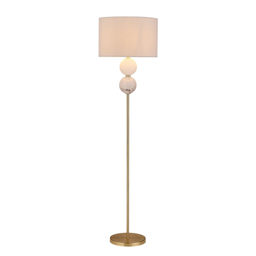 Murano 1 Light Floor Lamp Brass - LL-27-0206BS-Floor Lamps-Lexi Lighting