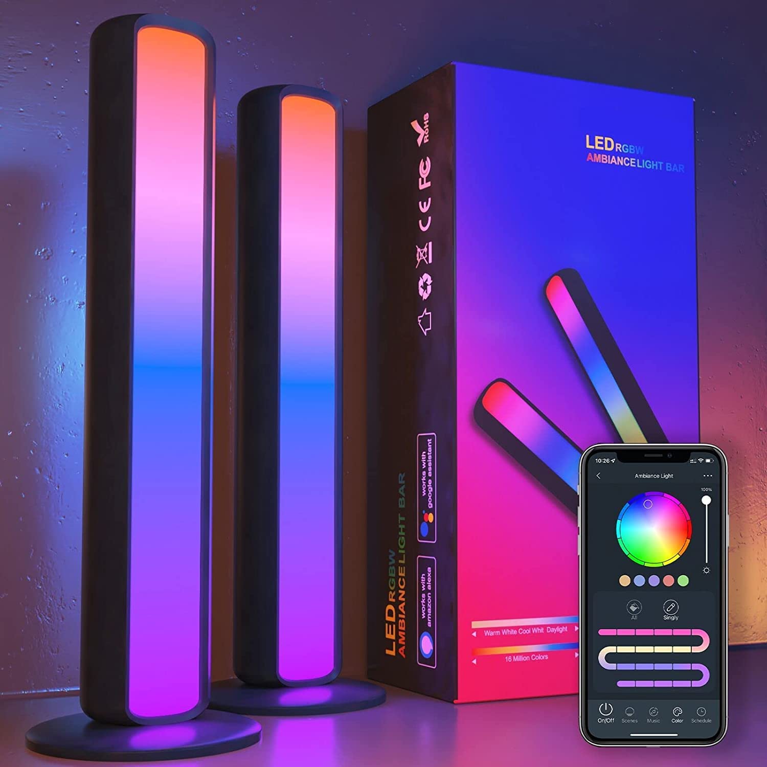 RGB Smart Music Sync LED Lamp with IR Remote and Smart APP – Cosmo Lighting