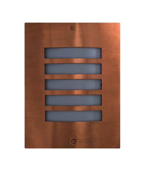 NED Exterior Surface Mounted Wall Light Grilled Copper IP54 - NED01