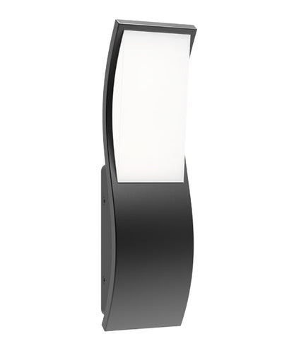 OLA Exterior LED Wavy Rectangular Wall Light Dark Grey 7W 3000K IP65 - OLA01