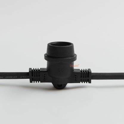 10m Black Festoon String Lights with 10 Bulb 240V