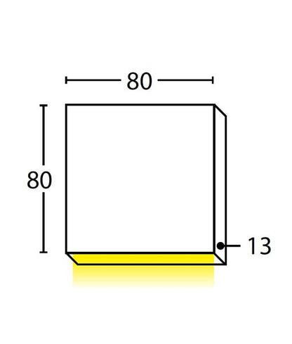 PDL 12V LED Exterior Surface Mounted Square Pillar Wall Light 3W 3000K Black IP65 - PDL1SQBL