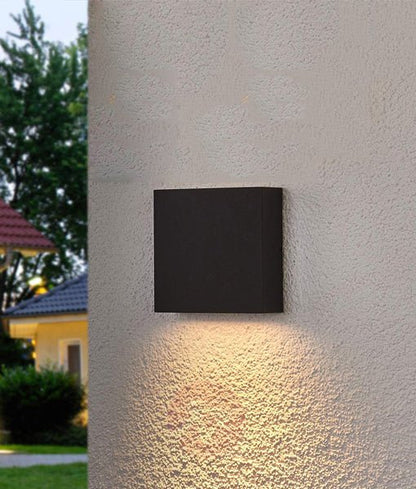 PDL 12V LED Exterior Surface Mounted Square Pillar Wall Light 3W 3000K Black IP65 - PDL1SQBL