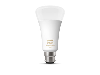 13W 1600lm B22 Dimmable White Ambiance Philips Hue A67 Globe