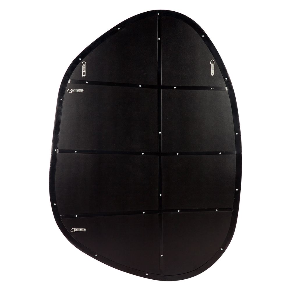 Pollock Wall Mirror - Large Black Cafe Lighting and Living, Living, pollock-wall-mirror-large-black