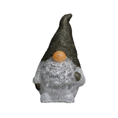 Acrylic Grey Santa Gonk - H40cm-Christmas Figure-Lexi Lighting