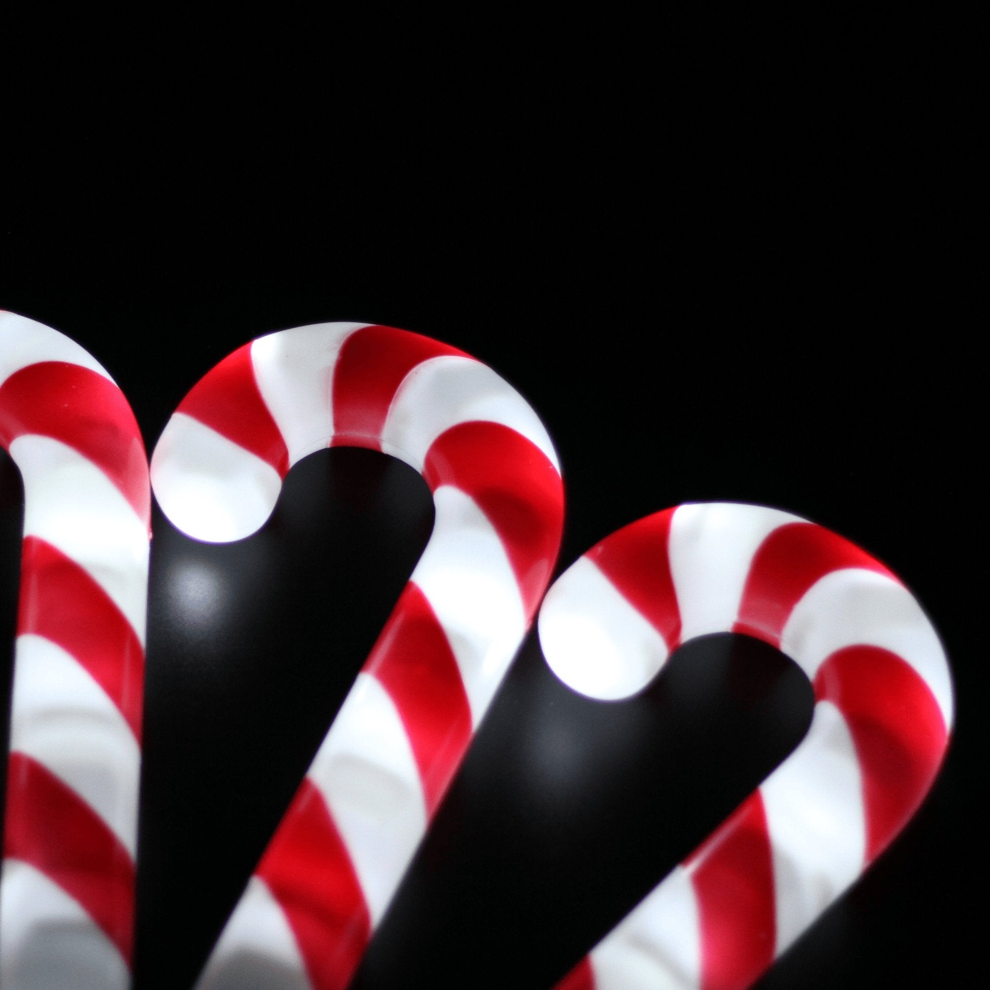 Dual Power Set of 6 LED Candy Cane Stakes-Christmas Path Light-Lexi Lighting