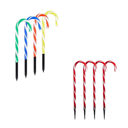 Set of 4 Connectable Candy Cane - 2 Colour Options-Christmas Path Light-Lexi Lighting