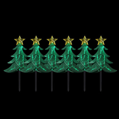 Dual Power Set of 6 LED Tree Stakes-Christmas Path Light-Lexi Lighting