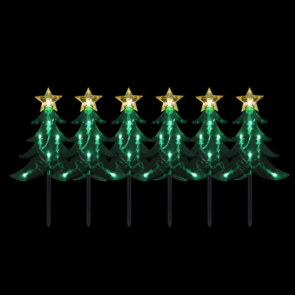 Dual Power Set of 6 LED Tree Stakes-Christmas Path Light-Lexi Lighting